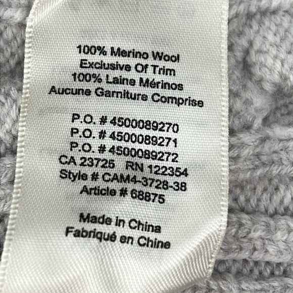 Wilfred Charlisa Merino Wool Fisherman Chunky Cable Knit Sweater Cardigan Sz M - Picture 14 of 15